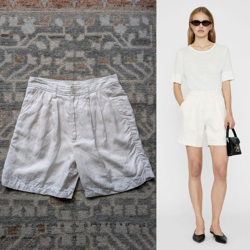 Like New Anine Bing White Carrie Shorts